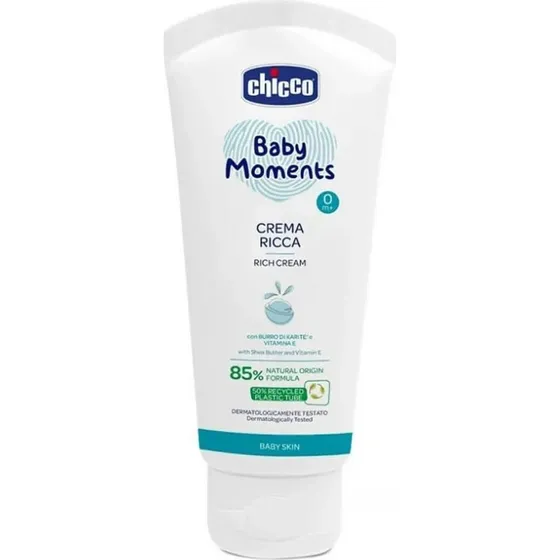 Chicco Crema Nutriente Baby Moments 85% Ingredienti Naturali 100ml