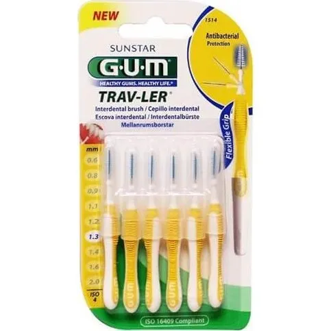 GUM Trav Ler 1514 Scovolino Interdentale 1.3 mm, 6 Pezzi