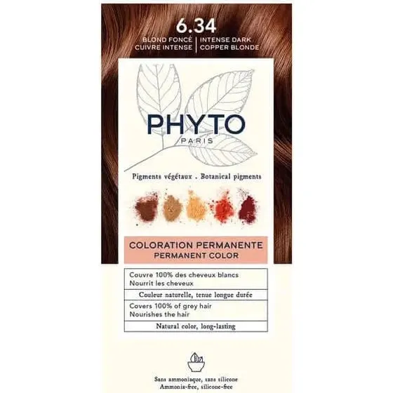 Phyto Coloring 6.34 Biondo Scuro Ramato - Kit Colore Permanente