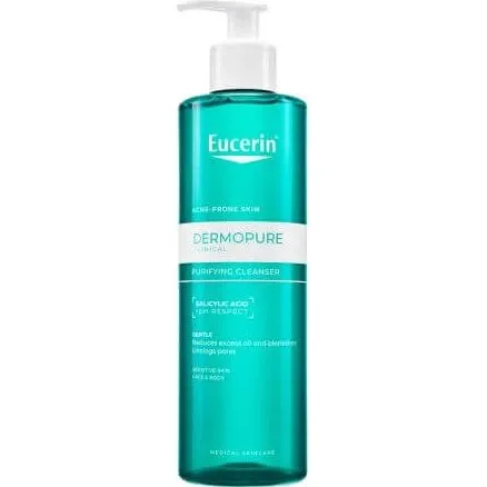Eucerin Dermo Pure Gel Detergente Purificante con Acido Salicilico, 400 ml