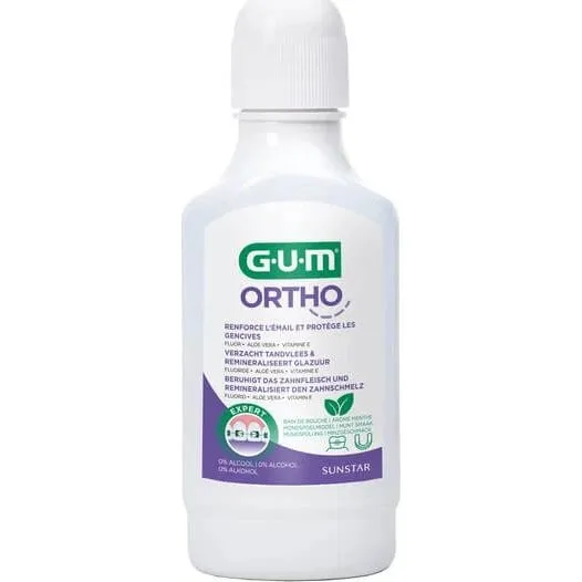 Gum Ortho Collutorio per Apparecchio Ortodontico, 300 ml