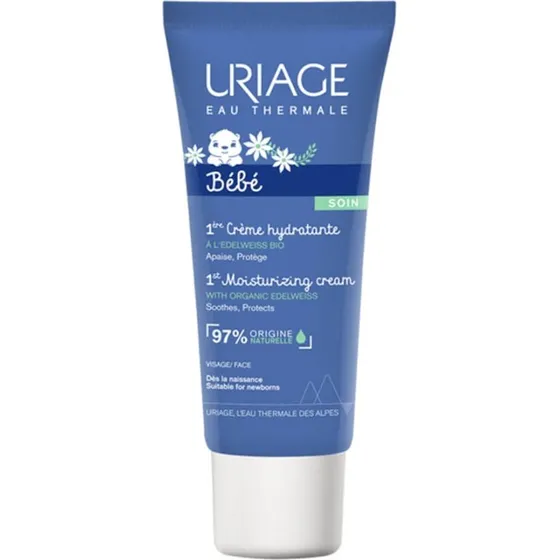 Uriage Bébé 1ere Crema Idratante Viso per Neonati e Bambini, 40ml