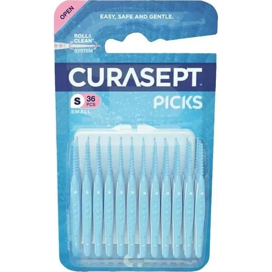 Curasept Picks Small - Stuzzicadenti in silicone, 36 pezzi