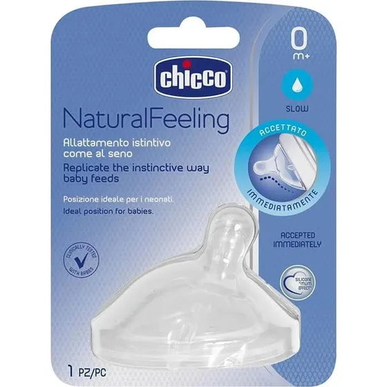 Chicco Natural Feeling Tettarella in Silicone Flusso Normale 0M+
