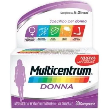 Multicentrum Donna Integratore Multivitaminico 30 Compresse