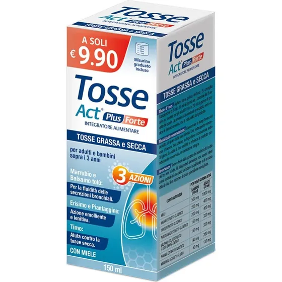 TOSSE ACT PLUS FORTE per Tosse Secca e Grassa 150 ml