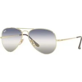 Ray-Ban Aviator Metal II RB3689 001/GF 58 Gold Clear Gradient Blue