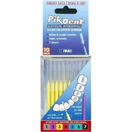 Pikdent Scovolino Interdentale Giallo 0,6mm - 10 Pezzi