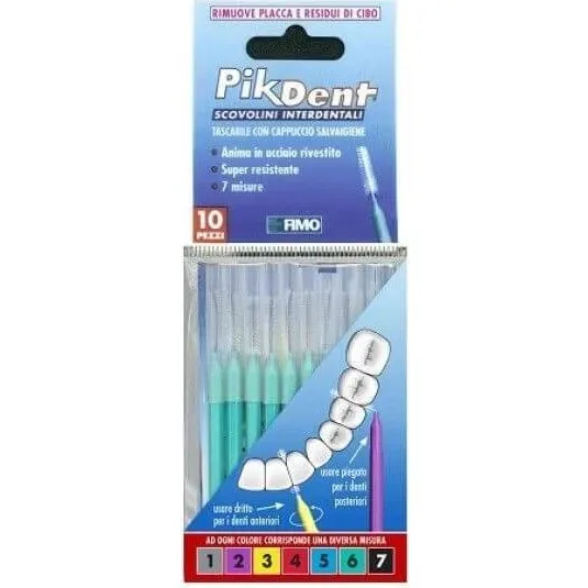 Pikdent Scovolino Interdentale 6 Verde 1mm - 10 Pezzi
