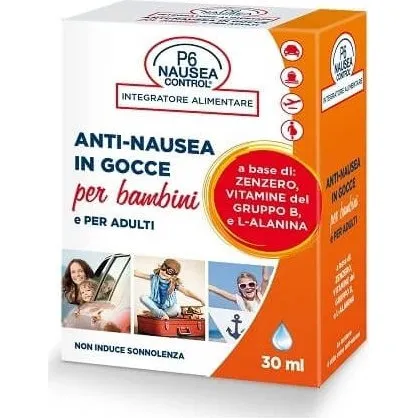 P6 Nausea Control Gocce Anti Nausea Adulti e Bambini 30 ml