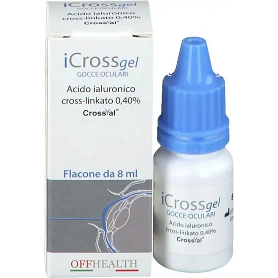 iCross Gel Gocce Oculari 8 ml - Soluzione Oftalmica Lubrificante