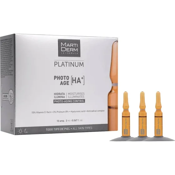 MartiDerm Platinum Photo Age [HA+] Siero Idratante e Illuminante 10 Fiale