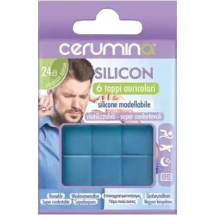 Pietrasanta Pharma Cerumina Tappi Auricolari in Silicone Modellabile 6 pz