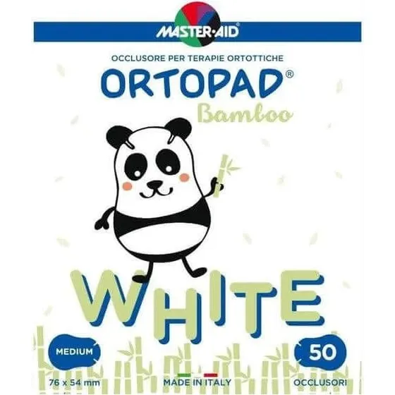 Master-Aid Ortopad Occlusore Autoadesivo Bianco per Ambliopia e Strabismo, Taglia Media, 50 Pezzi