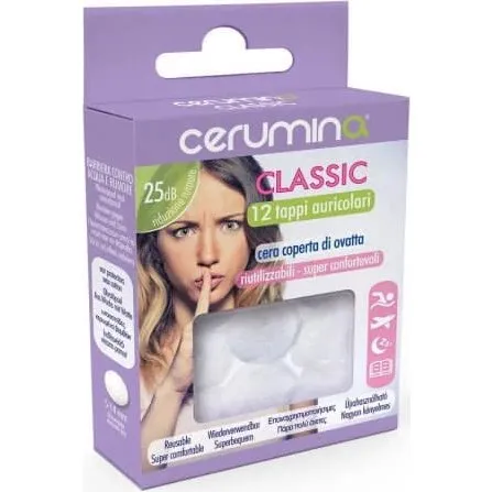 Cerumina® Classic Tappi Auricolari in Cera - 12 Pezzi
