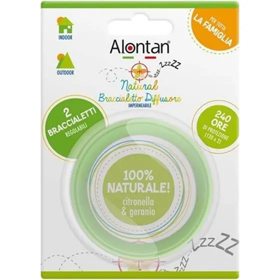 Pietrasanta Pharma Alontan Braccialetto Diffusore Antizanzare Naturale