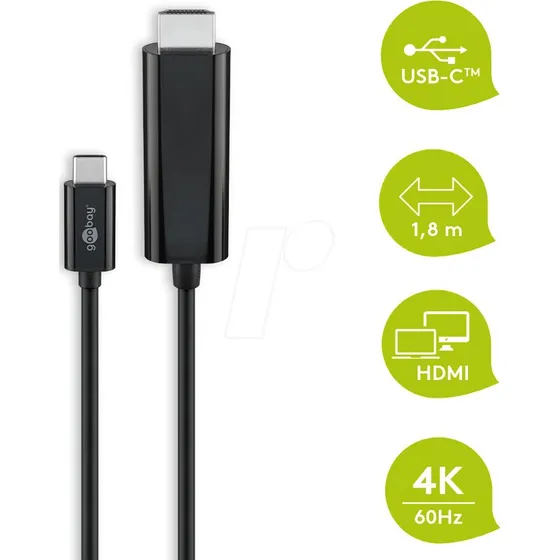 Goobay USB-C a HDMI 1,8 m