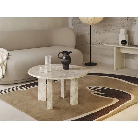 Ferm Living Pose Tufted Tappeto 140x200 cm Caff Scuro/Bianco Sporco