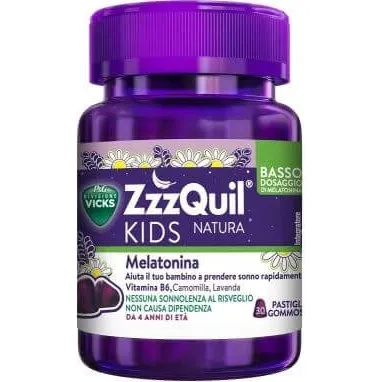 ZzzQuil Kids Natura Integratore Sonno con Melatonina 30 Gommose
