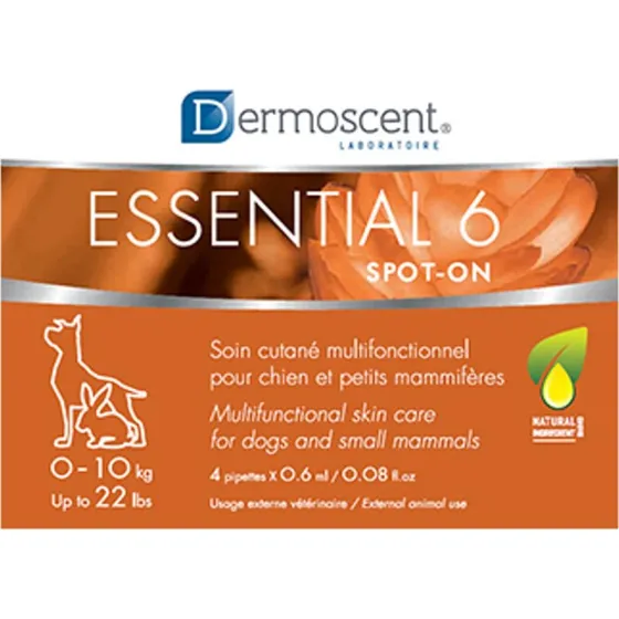Dermoscent Essential 6 Spot On per Cani 0-10 kg, 4 Pipette