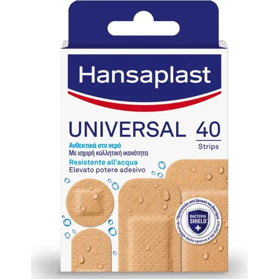 Hansaplast Cerotti Universal Impermeabili, 40 Pezzi Assortiti
