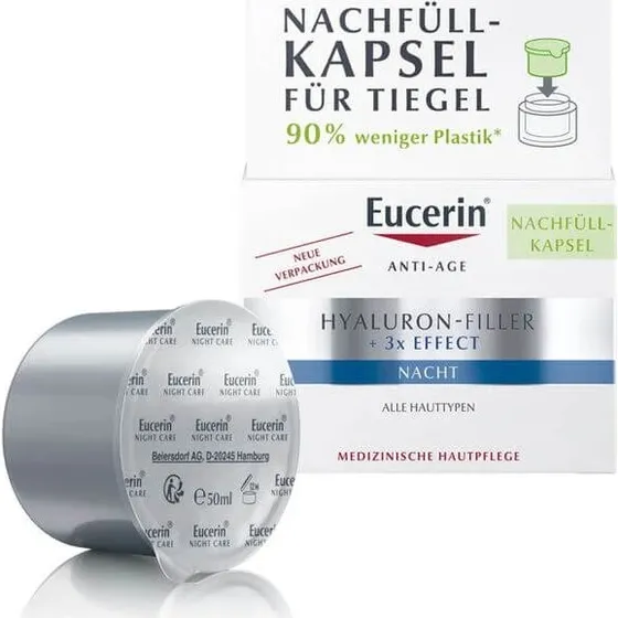 Eucerin Hyaluron-Filler Notte Crema Antirughe Ricarica 50 ml