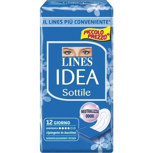 Lines Idea Sottile Assorbenti Anatomici 12 pz