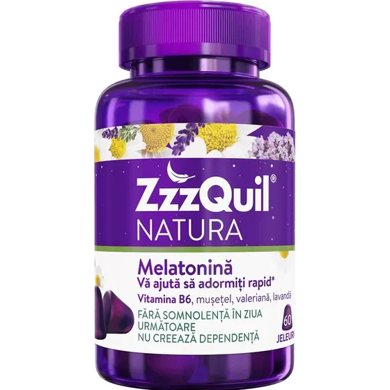 ZzzQuil Natura Melatonina Pastiglie Gommose Frutti di Bosco 60pz