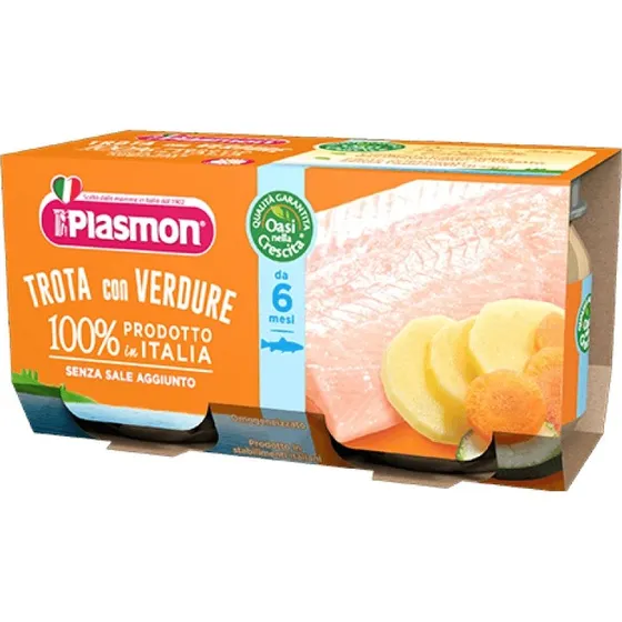 Plasmon Omogeneizzato Trota con Verdure 2x80g