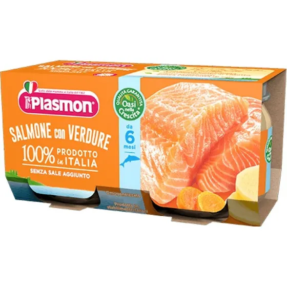 Plasmon Omogeneizzato Salmone con Verdure 2x80g