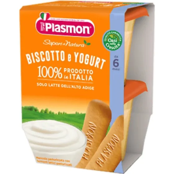 Plasmon Omogeneizzato Yogurt e Biscotto 120g x 2