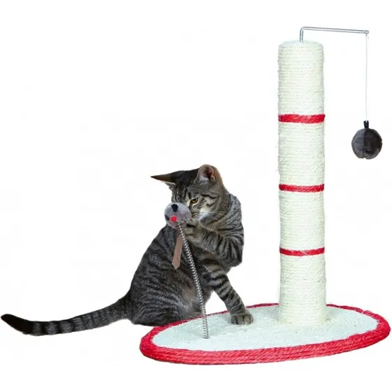 Trixie Tiragraffi Tronchetto con Erba Gatta e Giocattoli 50 cm