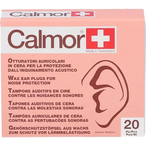 Pic Calmor Tappi Auricolari in Cera Naturale Antisuono - 20 Pezzi