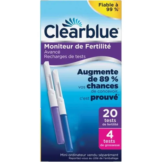 Clearblue Ricariche Monitor Fertilità: 20 Test Ovulazione + 4 Gravidanza