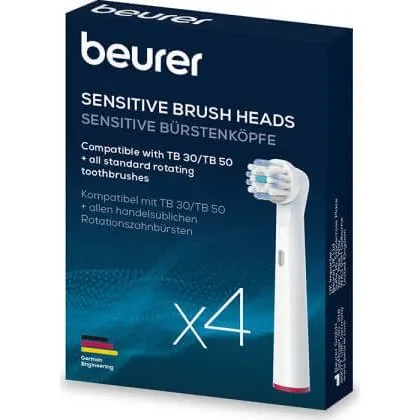 Beurer Set 4 Testine per Spazzolino Sensitive per TB 30 e TB 50