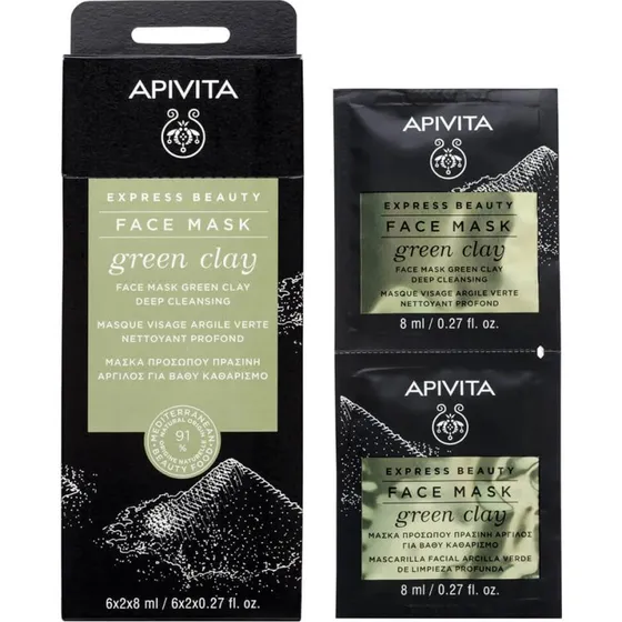 Apivita Express Beauty Maschera viso con argilla verde 2x8ml