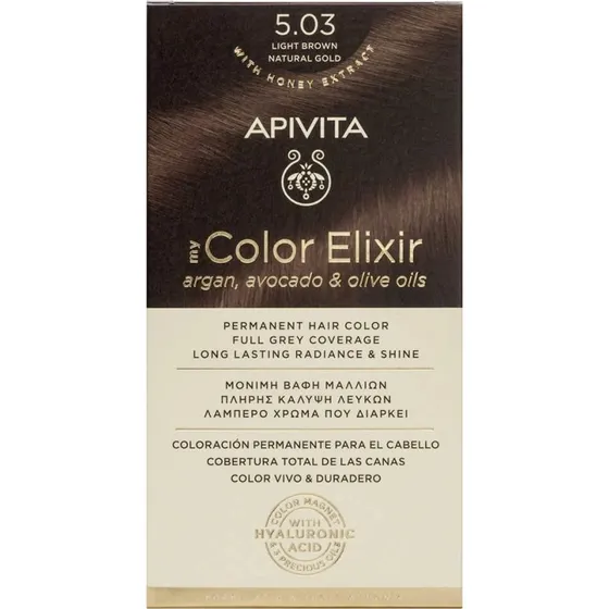 Apivita My Color Elixir Colore Permanente N5.03 Castagno Miele Naturale