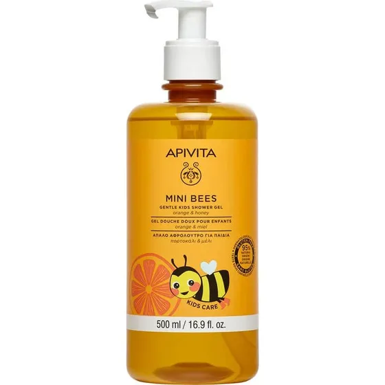 Apivita Mini Bees Gel Doccia Delicato per Bambini, 500 ml