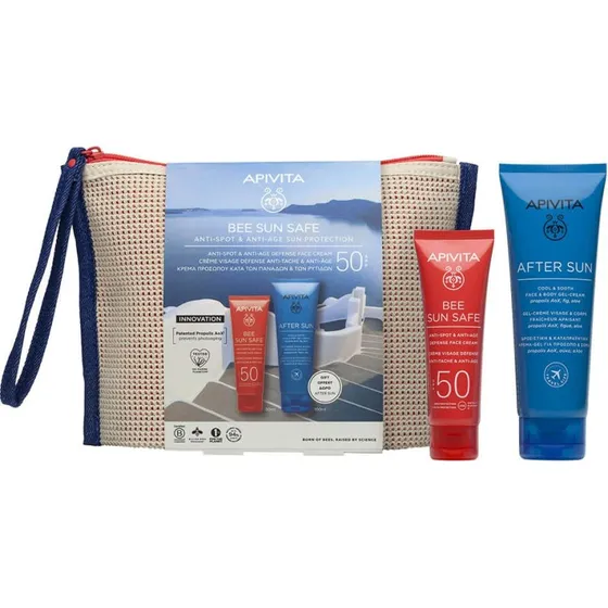 Apivita Bee Sun Safe Set Crema Viso Anti-Macchie e Doposole