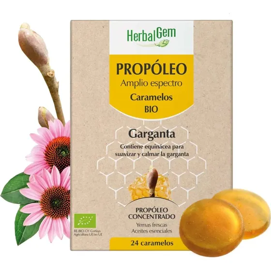 Herbalgem Propoli Largo Spettro Gommose BIO al Limone 38,4 g
