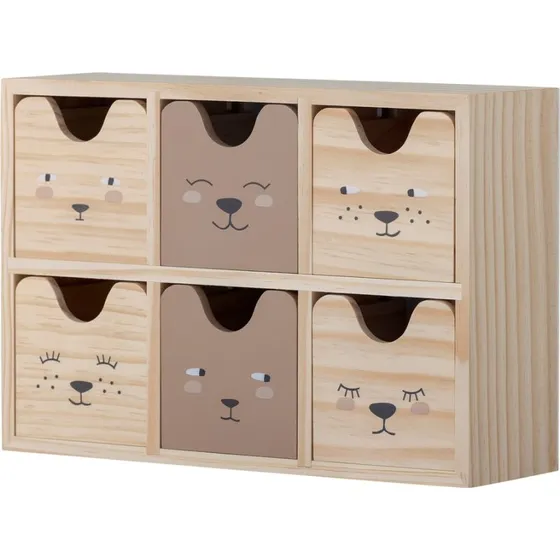 Bloomingville Mobiletto Calle in legno naturale