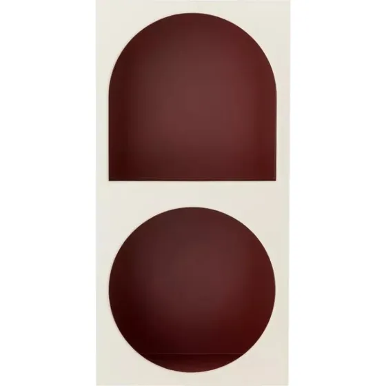 Bloomingville Libreria Graphia MDF Bianco/Rosso Scuro 30x60 cm