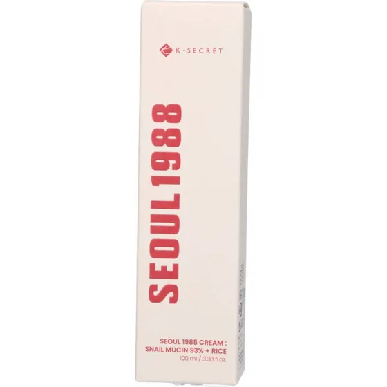 K-Secret Seoul 1988 Cream: Snail Mucin 93% + Rice 100 ml