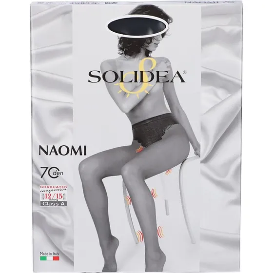 Solidea Naomi Collant Velati 70 Denari Compressione 12-15mmHg Nero