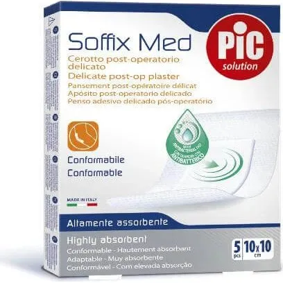 PIC SoffixMed Cerotti Post-Operatori 10x10cm, 5 pz