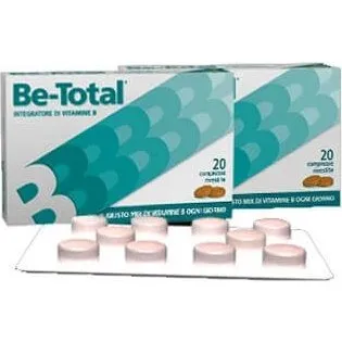 Be-Total Integratore Vitamine Gruppo B con Acido Folico, 20 Compresse