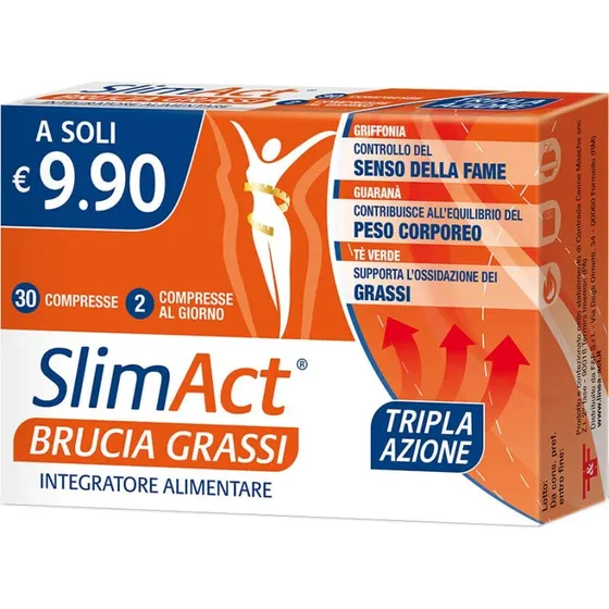 Slim Act Brucia Grassi - Integratore Termogenico 30 Compresse