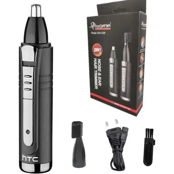 GM-3109 Trimmer 2 in 1 Elettrico Ricaricabile per Barba e Naso