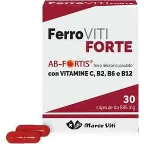 Ferroviti Forte - Integratore con Ferro e Vitamine - 30 Capsule