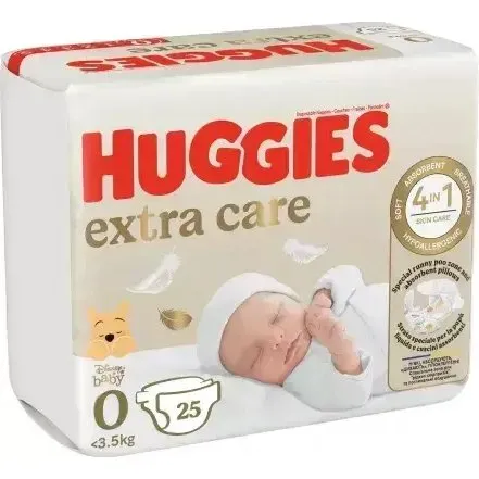 Huggies Extra Care Pannolini Taglia 0, 25 pz, <3,5 kg